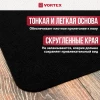 Коврик влаговпитывающий, ребристый "Slim", без борта, подложка tpr, 60х90 см "VORTEX", чёрный