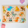 Деревянная игрушка. Рамка-вкладыш (21х29,7см) "ЖИВОТНЫЕ АФРИКИ" (арт. G276)