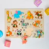 Деревянная игрушка. Рамка-вкладыш (21х29,7см) "ЖИВОТНЫЕ АФРИКИ" (арт. G276)