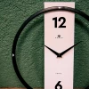 Часы настенные  металл+ дерево, круг 30,5 см, черный+белый "Time" Рубин 3330-001