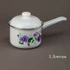 Кастрюля 1,0 л (Артикул: С-1607АП/4, "Анютины глазки")