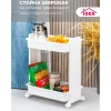 МП2732 Стойка на колесах широкая (2 секции) белый (ООО"М-ПЛАСТИКА")
