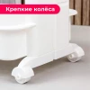 МП2732 Стойка на колесах широкая (2 секции) белый (ООО"М-ПЛАСТИКА")