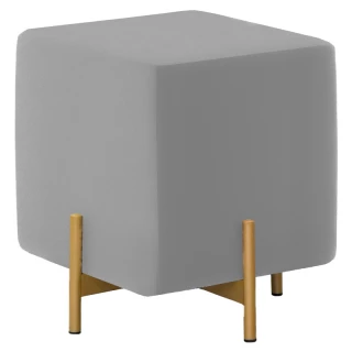 Пуфик Риос 40*40 цв.каркас (кзам PU/ гоб.stock) серый