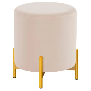 Пуфик Риос d40 цв.каркас (кзам PU/ гоб.stock) бежевый